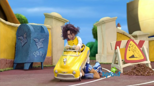 ffxv-memes:  ffxv-memes:  ffxv au where everything is the exact same. except ardyn’s car is stingy’s car from lazy town.  