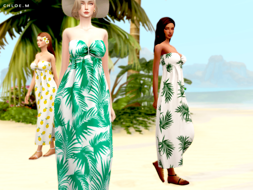 ChloeM-Resort Style DressCreated for :The Sims410 colorsHope you like it!Download:TSRPLEASE DONOT re