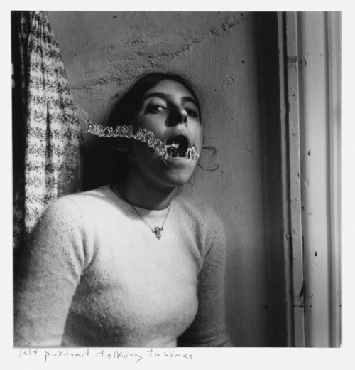  Francesca Woodman, Self portrait, talking to Vince, 1980. Gelatin silver print. 