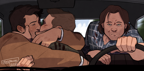 crxstalcas:Sam would like to not die in a car wreck pleaseinsp.