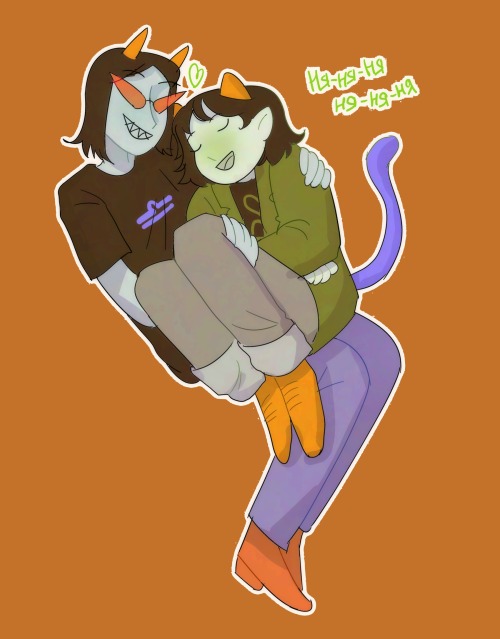 some neprezi drawings // i love this ship so much cause i associate nepeta and terezi w me and my gf