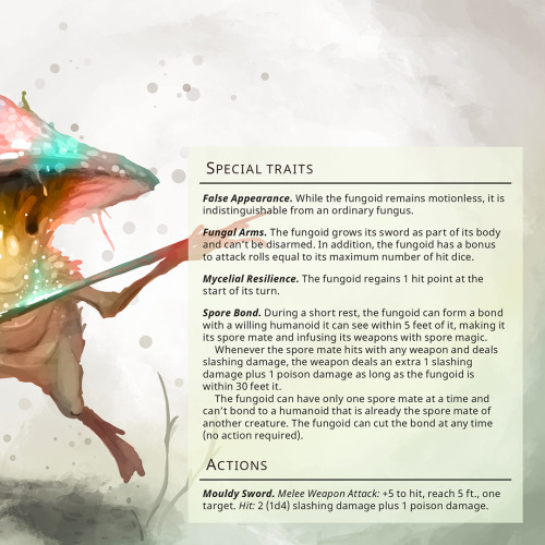 Fungoid Blade Bearer – Tiny humanoid, unalignedWhile some may argue that the fungoids are oppo