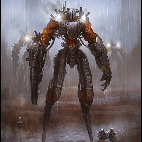 momarkmagic:  Swamp Mechs - Done during a livestream session #art #conceptart #digitalart #characterdesign #robot #mech #mecha #scifi