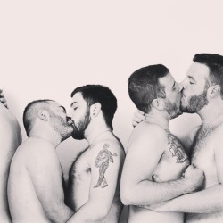 bearweek365:  Kisses. #beefyboys #bearweek365 