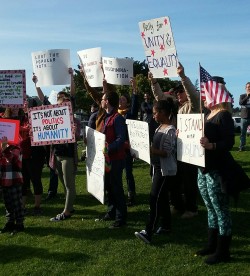 @hella-bogus and I went to our first protest (against the Muslim ban) today