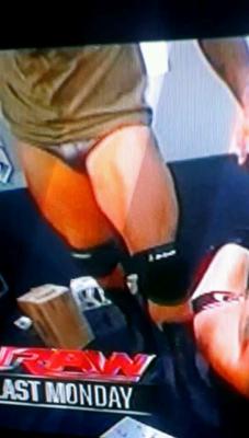 welcome2my-playhouse:  Randy Orton bulge on Raw premiere