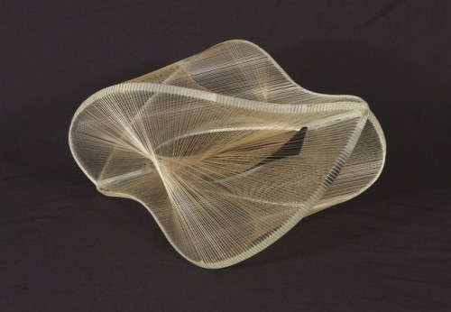 thatsbutterbaby: Naum Gabo, Linear Construction in Space No. 2, 1957-1958.  Perspex with nylon monof