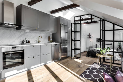 gravityhome:Attic apartment with industrial glass wallFollow Gravity Home: Blog - Instagram - Pinter