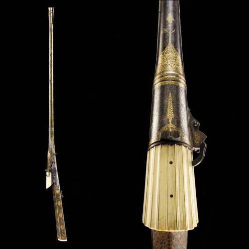 A Mughal  torador matchlock musket, Northern India, 18th century.