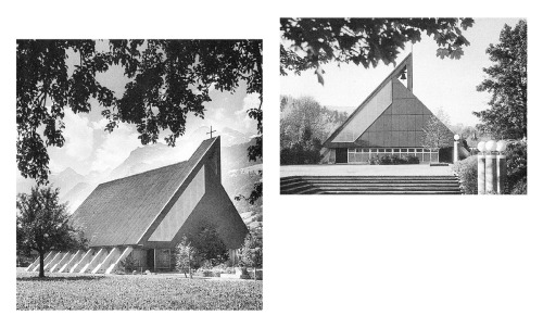 elarafritzenwalden:‘Kirche St. Thomas, Inwil’, churchBaar, Zug, Switzerland; 1971Hanns Anton Brütsch