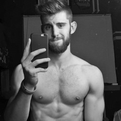 hot guy + a mirror + a phone