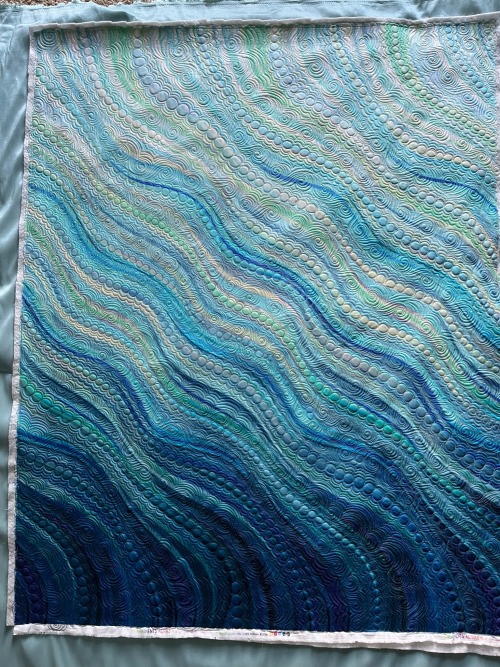 Latest Finish. All Free Motion Quilted. One Yard Of Gorgeous Fabric By Moda In Their Gradients Auras
