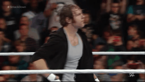 12roundsofambrose:  sethdeanromangifs:  Kevin Owens gets an unexpected present. 