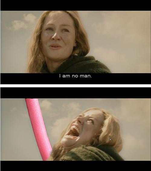 durnesque-esque:  leeeeeeeeeegooooooooolaaaaaaaaas:  toolofatook:  leeeeeeeeeegooooooooolaaaaaaaaas:  omg what if all of the weapons in the lord of the rings were replaced with pool noodles        