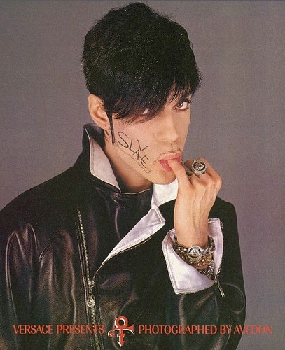 femmequeens:  Prince photographed by Richard Avedon, Gianni Versace Spring/Summer 1996 