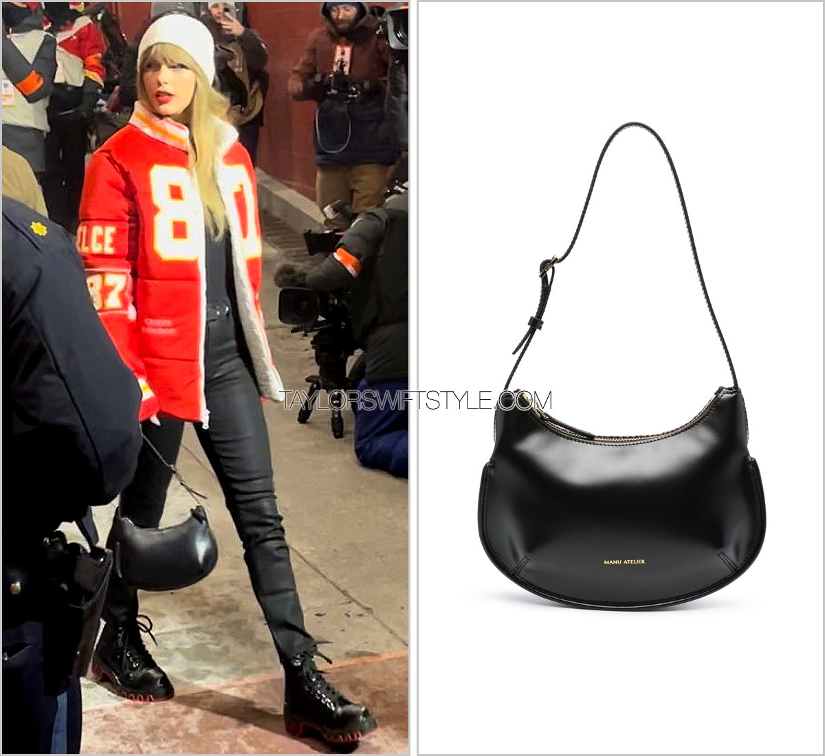 Sarah Chapelle on X: Taylor Swift carries a @HenriBendel backpack +  @dolcegabbana bag — December 26/31, NYC.    / X