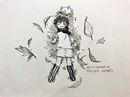 Art-O-Lantern Day #1Fallen LeavesHere’s Janus in the leaves! This is based on the list @sidespromptb