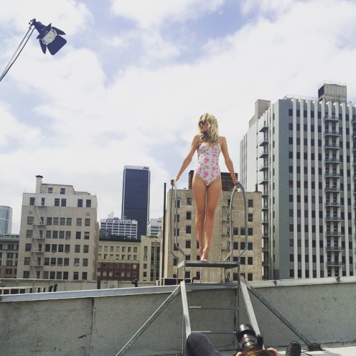 #bts from one of our swimwear looks for Summer! We love this one piece by @toripraverswimwear stay t