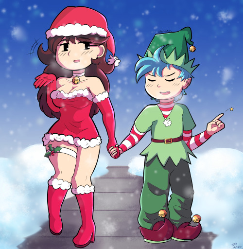 i thought that gf’s outfit kinda gave off santa vibes and it spiraled into this