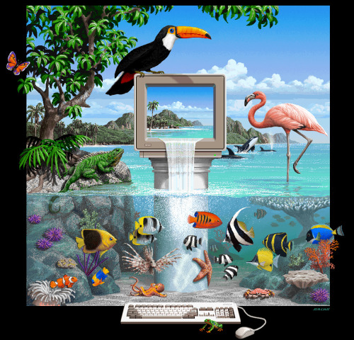 wwwtxt:Amiga Lagoon ▰ Created in Brilliance (Amiga) by Jim Sachs ☯92 | Read a 2009 interview with th