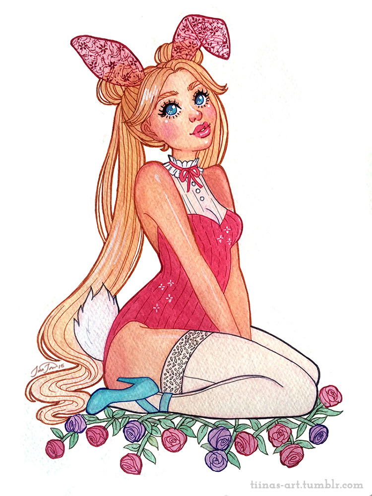 tinas-art:Happy Bunny Day everyone! Who better to be dressed as a cute bunny then