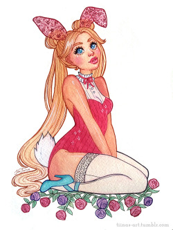 Tinas-Art:happy Bunny Day Everyone! Who Better To Be Dressed As A Cute Bunny Then