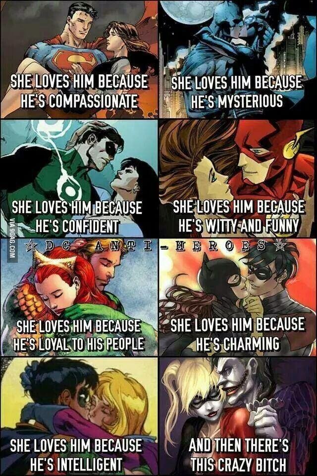 comicscience:  Okay,seriously why do Harley loves him?