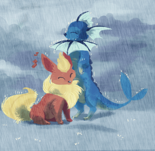 bedupolker:Umbrella fox lends firefox a paw.EDIT: yes you motherduckers I know their real names are 