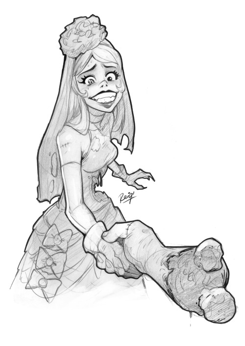 reiquintero:  Halloween is near! let start with some Corpse Bride inspired drawings I had a lot of fun with the facial expressions and yes my thumb is better!!  Reblog the halloween fever!! https://instagram.com/reiqinstagram/   cutie smile~ <3