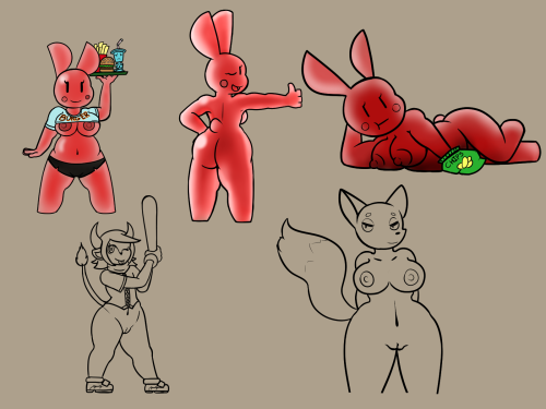 devilalleysushi:  @darky03 Rabbit Goo Gal and that one Bull Mascot and a fox. This is just me finally kind of getting used to ClipPaint. It’s alright.   you guys are doing way to much for a stupid baka like me~  w thank you again for the lovely drawings,