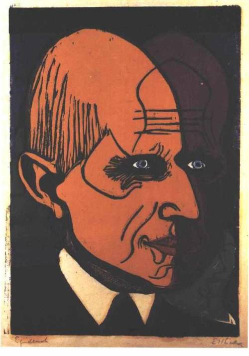 artist-kirchner: Head of Dr. Bauer, Ernst Ludwig Kirchner