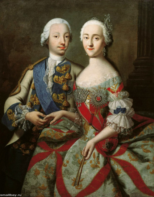 Peter III and Catherine the Great by Georg Christoph Grooth, 1745