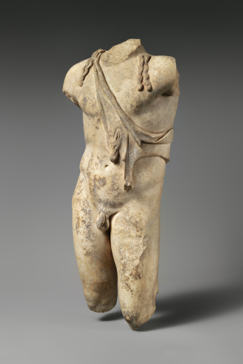 greekromangods: Statuette of Young Dionysos Roman; Imperial, 1st–2nd century AD Adaptation of a Gree