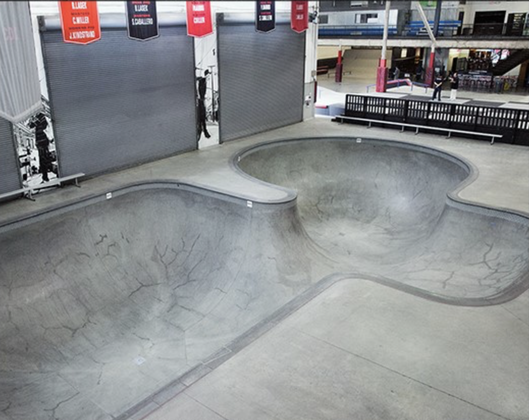 vans skatepark in orange