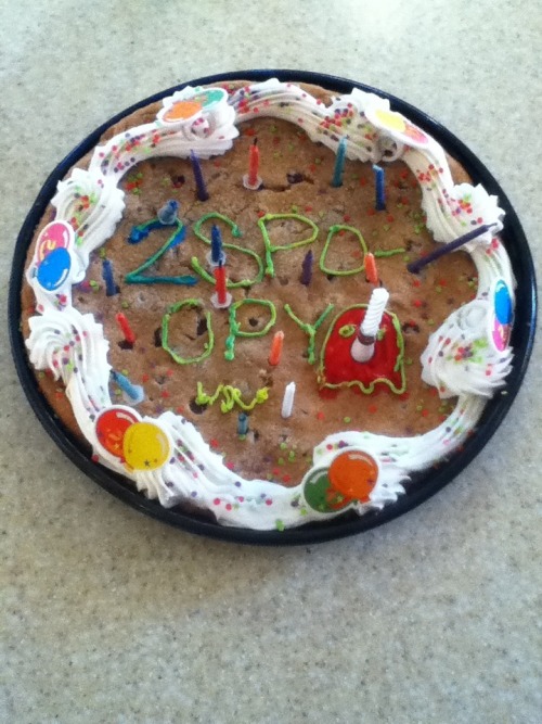 friends decorated my birthday cake for me