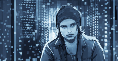 petiteallemande: Bucky on a RooftopDigital Painting/Sketch