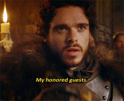   Game of Thrones || 03x09 || 03x10    When a guest, eats the food and drinks the
