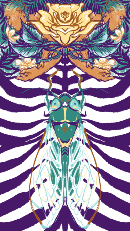 Day 3 of the FallenZephyr’s 100 Color Palette Challenge. I love cicadas!