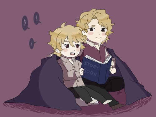 lightningbug-lane: Sometimes Asher likes to read story books out loud to Xander. He loves reading ab