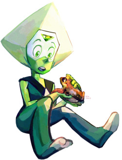 ufo-blueberry: Peridot and frog 