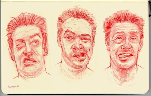 Pencil studies of facial expressions. Reference: Durkee341 on DeviantArt.• • #portrait #portraitdr