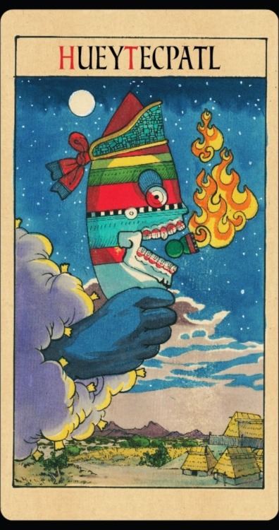 I finished the suit of Flints in my Mexica Tarot deck. When i finish all the suits I’ll publish a co