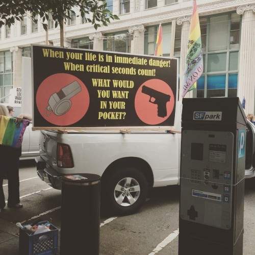 gutterowl: notyourexrotic: OH FFS why is this at #SFPride (at Pride) The whistle, clearly.It’s