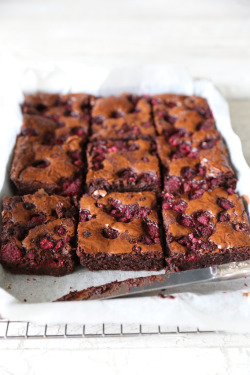 Fullcravings:  Decadent Dark Chocolate &Amp;Amp; Raspberry Brownie