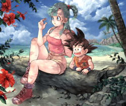 brain-de-geek:  Bulma et Sangoku Fan Art DBZ http://braindegeek.com/art/bulma-et-sangoku-fan-art-dbz/