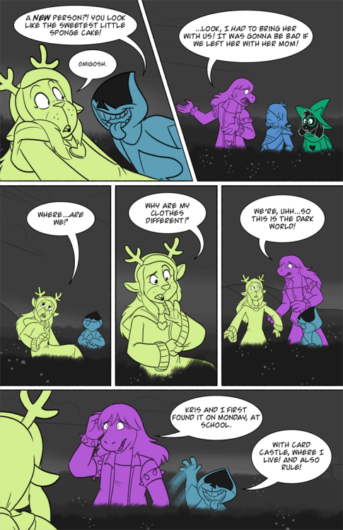 lynxgriffin:Dark World, party of four!Yeuh, new Paper Trail part today! Now at a new Dark World sect