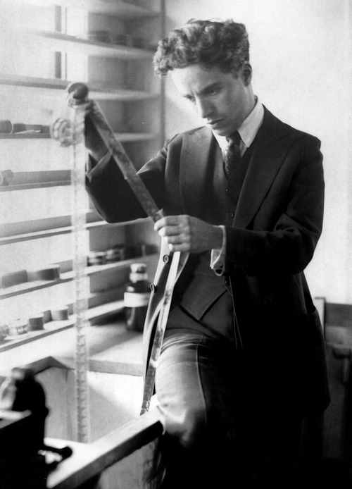 Charlie Chaplin In His Editing Room - Circa 1918