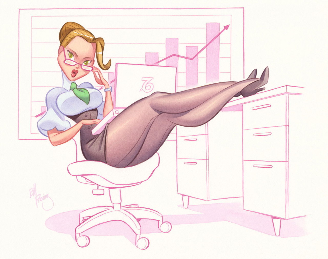 pinupgirlsart:Bill Presing
