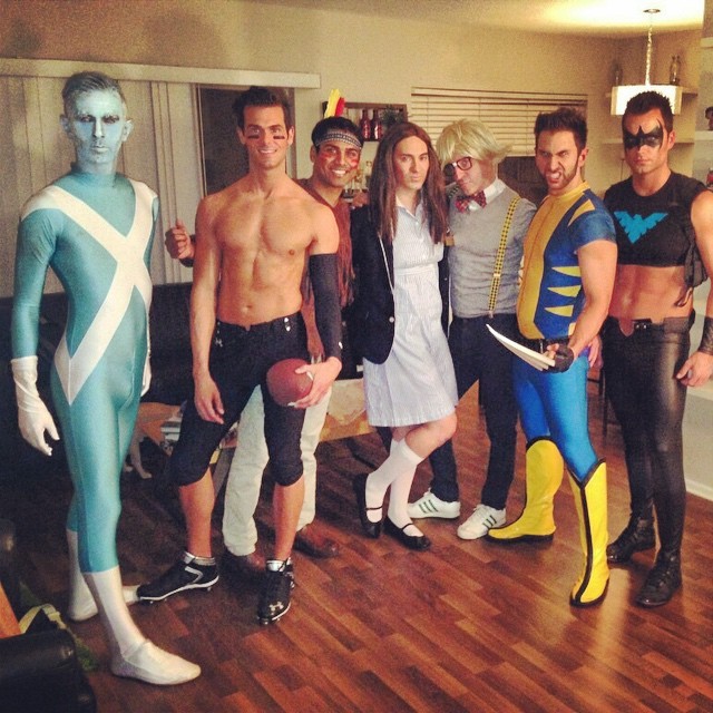 tightgearguys:  a bit late, but a halloween spandex super post from the gays of weho