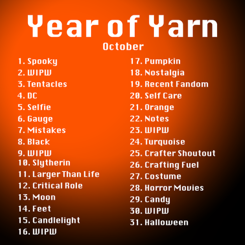 Year of Yarn - October 2019